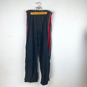 Vtg 90's Cheetah Mens Black Sports Gym Pants XL 18-20 Red Stripe Mesh Pockets